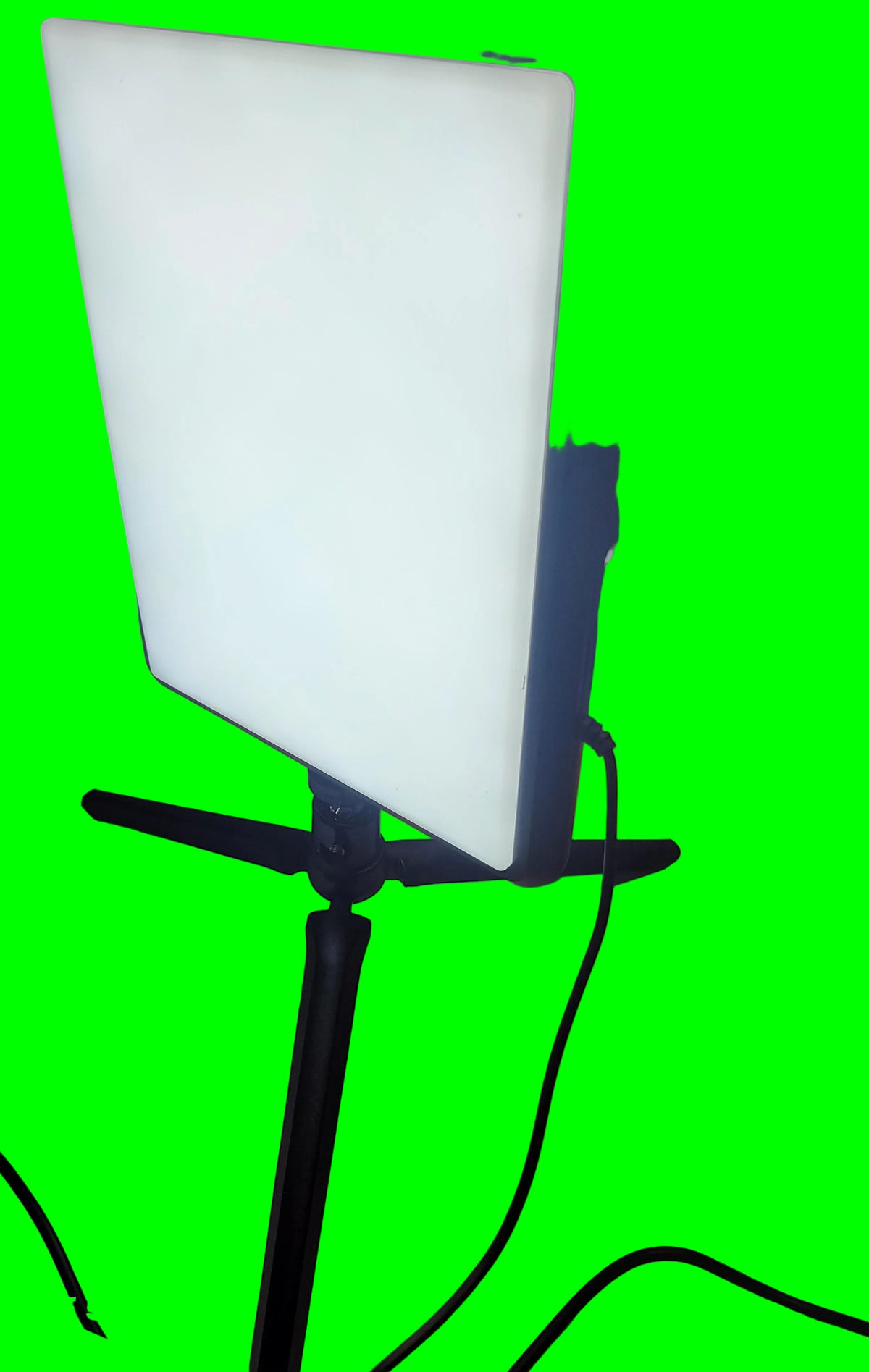 Stenaustin 12-inch LED video panel illuminated on compact tabletop tripod