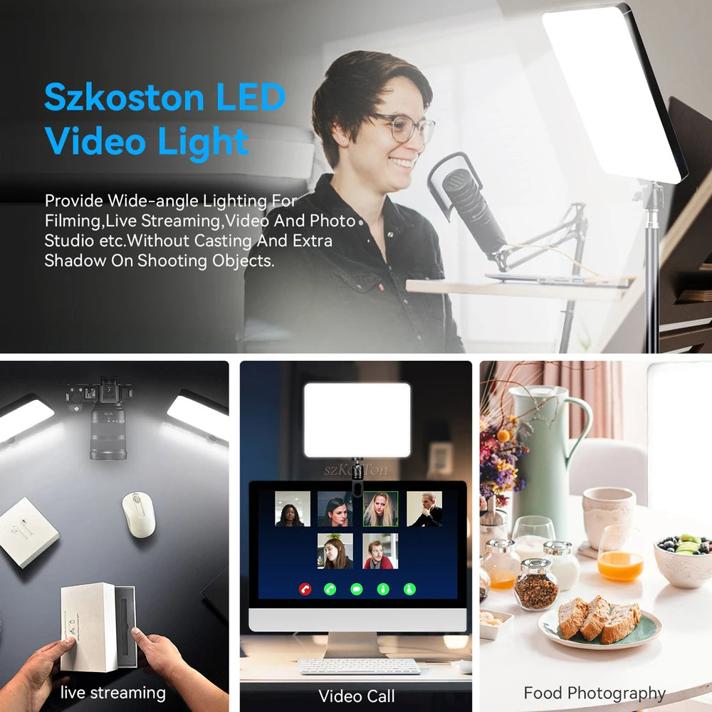 Professional LED Video Panel Light — Dual Size Creator Kit