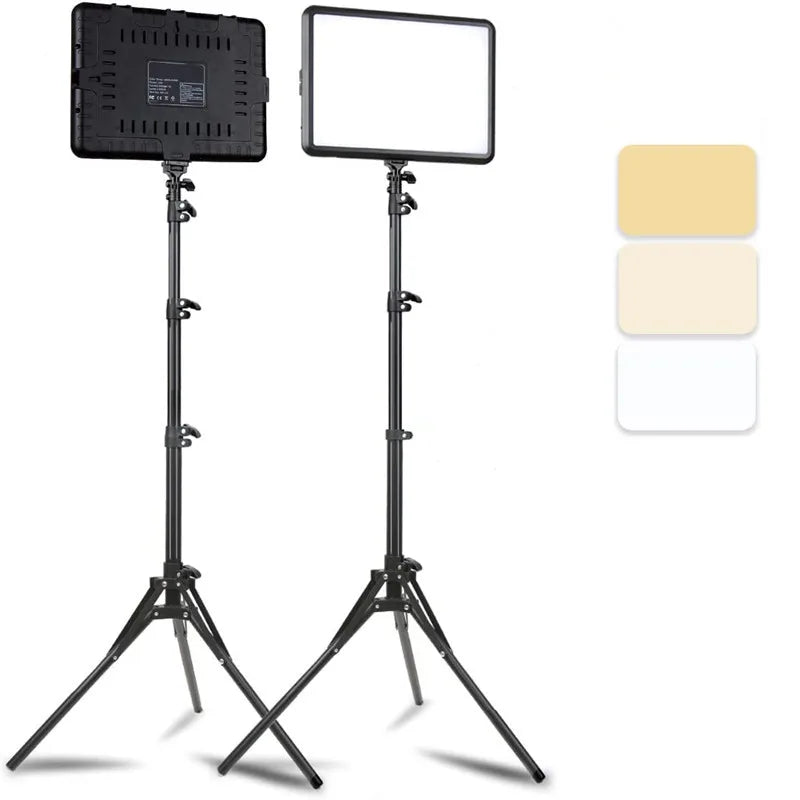 Professional LED Video Panel Light — Dual Size Creator Kit