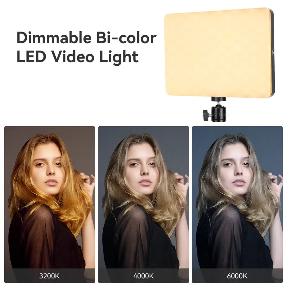 LED Video Panel Light for Stunning Studio Photography & Live Streaming – Complete Kit with Tripod