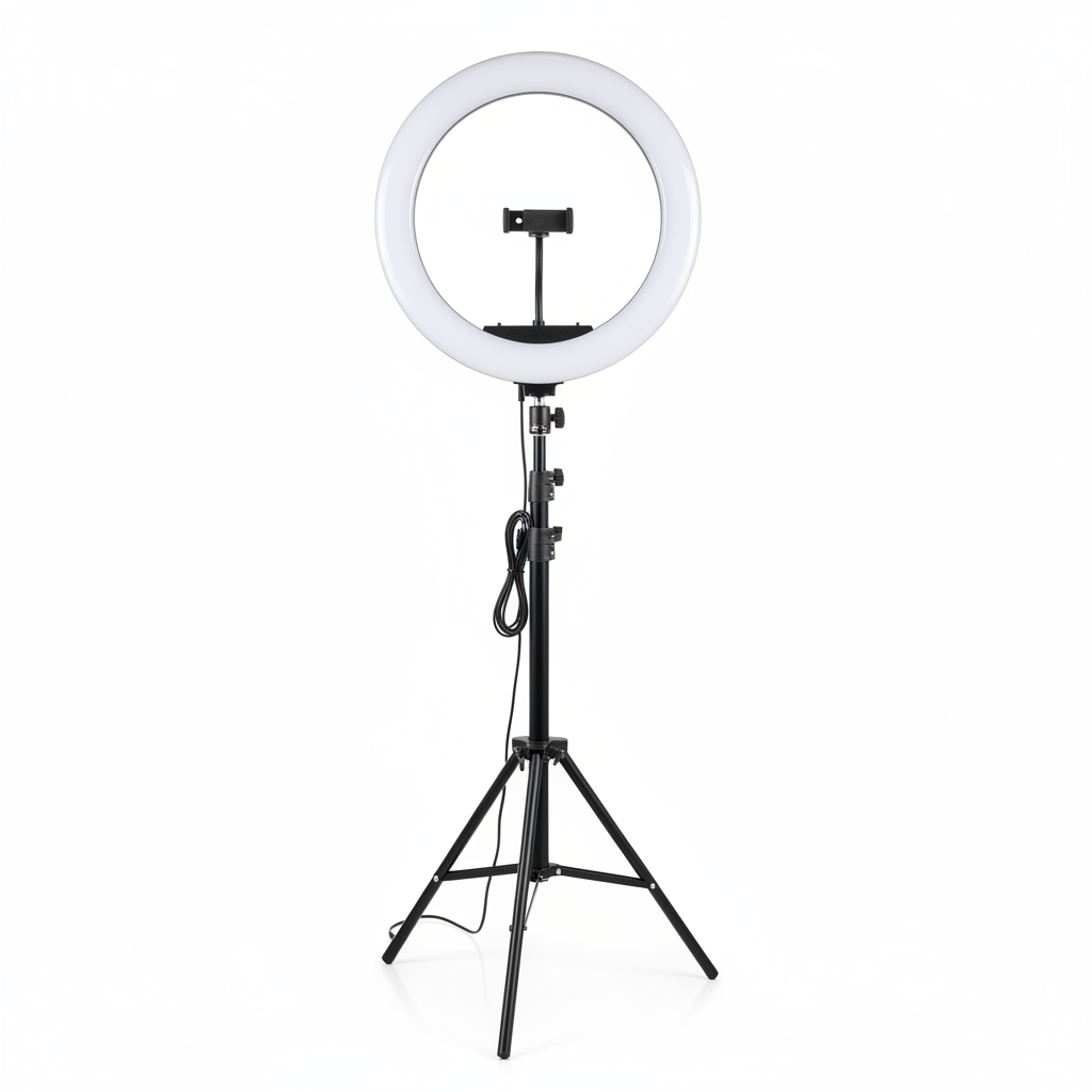 Professional ring light with tripod stand for content creators