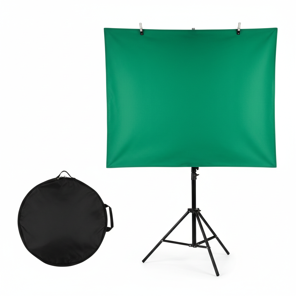 Green Screen Backdrop — Collapsible Chroma Key Background